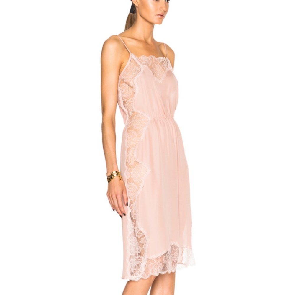 NWOT fleur du mal rose appliqué slip dress